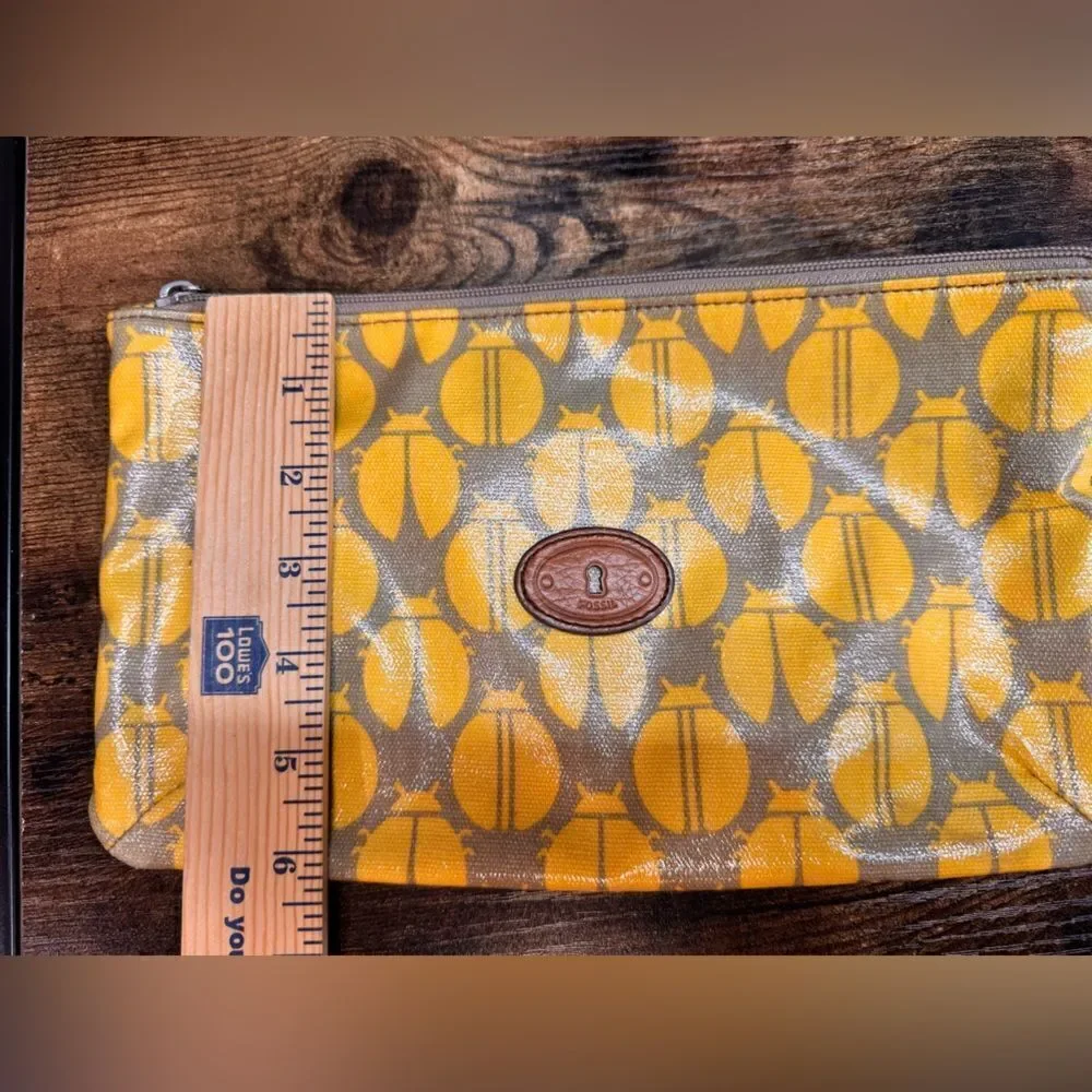 Fossil Key-Per yellow and gray‎ handbag OS
